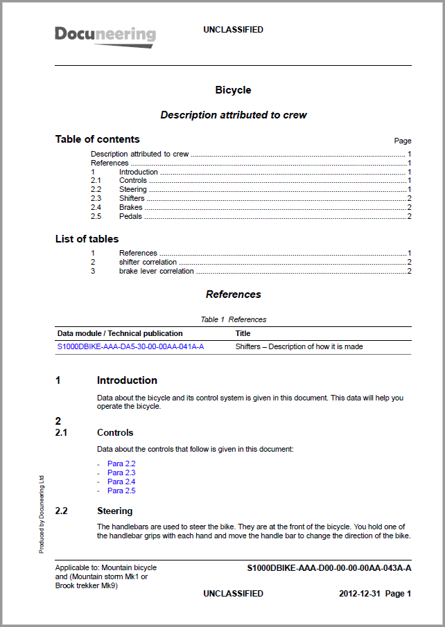 S1000D Issue 4.1 Demo Dataset - Crew doctype