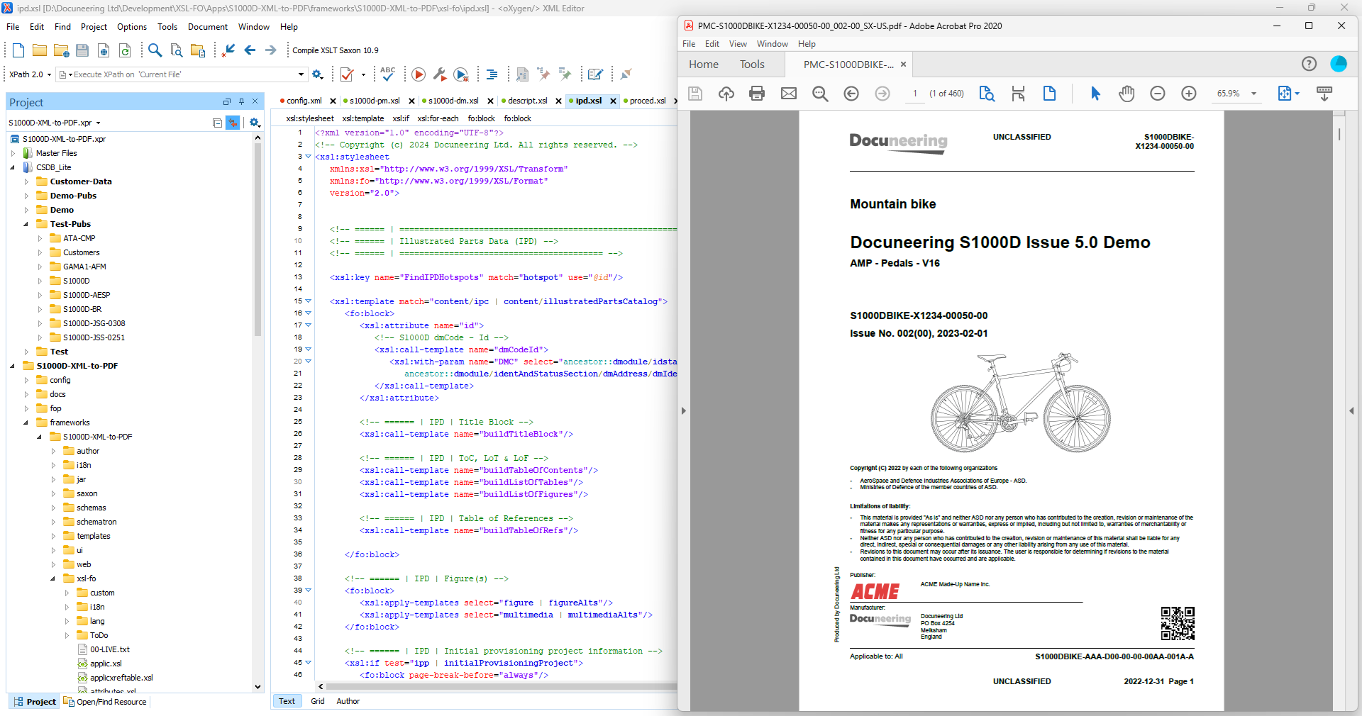 Docuneering S1000D XSL-FO Stylesheet Development