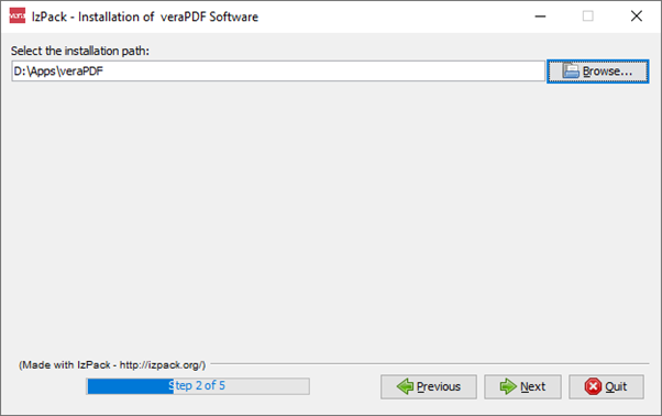 veraPDF - Installer - Install path
