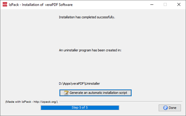 veraPDF - Installer - Setup complete