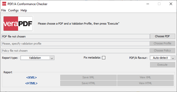 veraPDF - Graphical User Interface